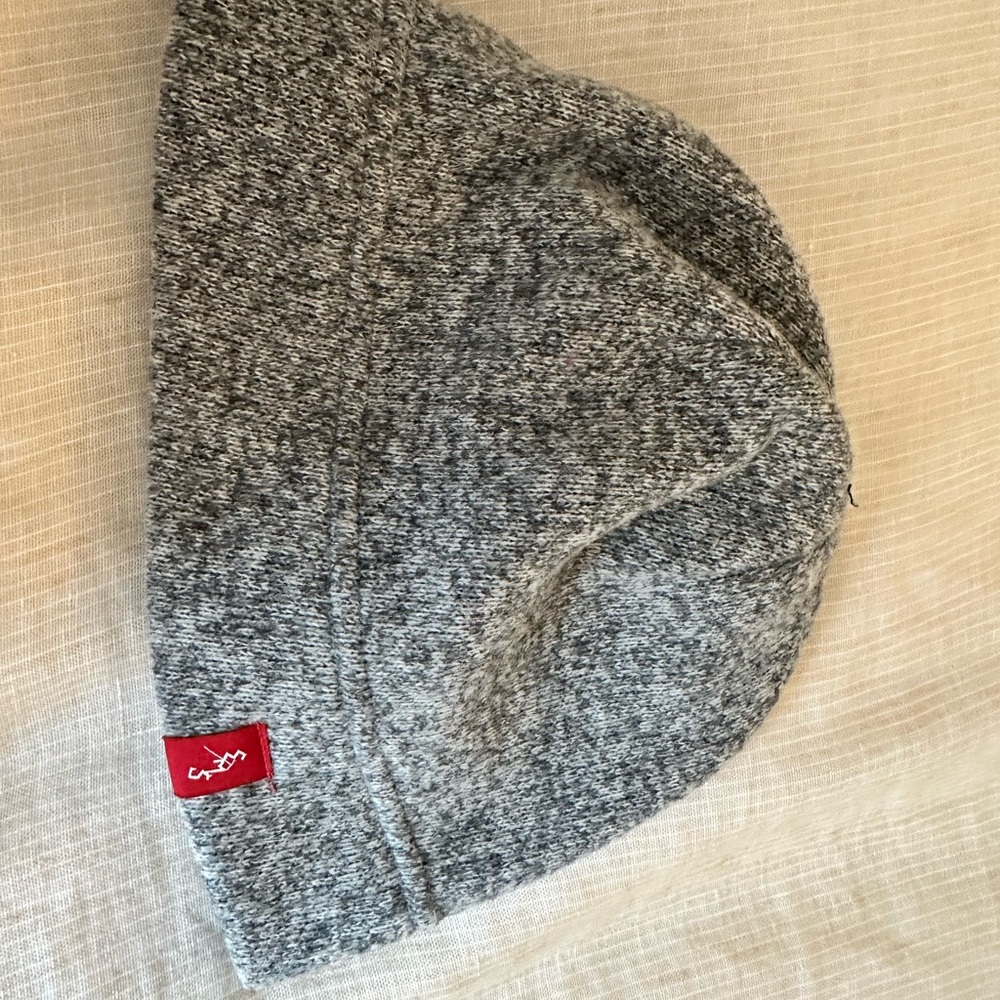 Gray Wool Blend Beanie